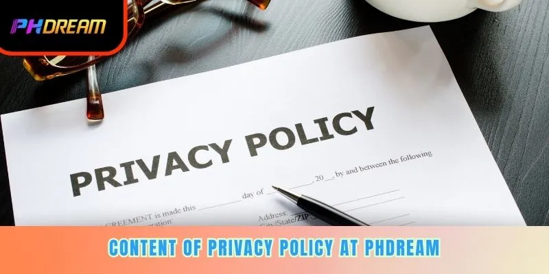 Content of privacy policy at PHDream