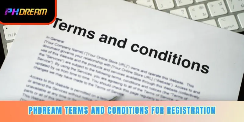 PHDream terms and conditions for registration
